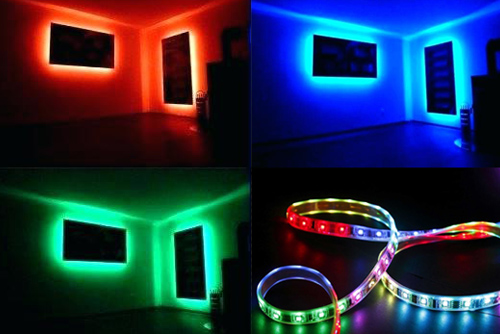 монтаж ргб ленты LED RGB приминение в дизайне
