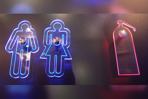 светодиодная табличка открыто запасный выход указатель купить