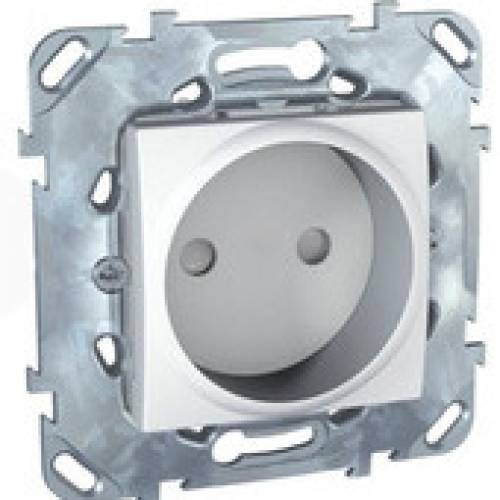 Розетка без заземления со шторками