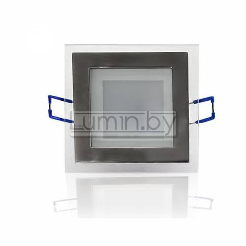 Светодиодная панель 6W: 120x120mm, квадрат (стекло) Артикул: 11701