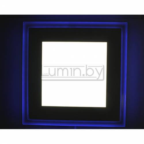 Светодиодная панель Синий Квадрат 18W: 180x180mm, (стекло) Артикул: 91109